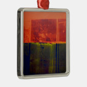 Rot und Blau Silbernes Ornament (Rechts)