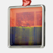 Rot und Blau Silbernes Ornament (Links)