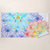 Rot und Blau Strandtuch (Vorderseite)