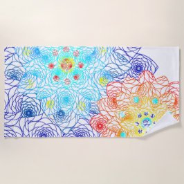 Rot und Blau Strandtuch