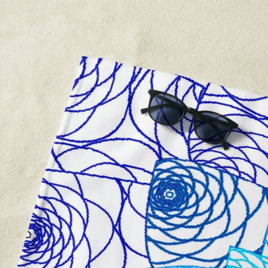 Rot und Blau Strandtuch (Beispiel)