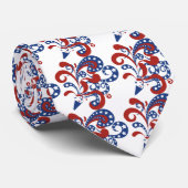 Rot und Blau Streamer mit Sternen Krawatte (Gerollt)