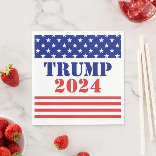 Rot und Blau Trump 2020 Präsidentenwahl Napkin Serviette (Beispiel)