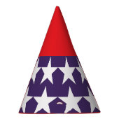 Rot und Blau US Flagge 4. Juli Partyhütchen (Rechts)
