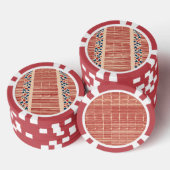 Rot und Blau US Flagge 4. Juli Pokerchips (Stapel)