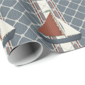 Rot und Blau - Wrapping Paper Geschenkpapier (Rolleneckpunkt)