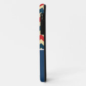 Rot und Blau Zickzack Zigzag. Custom Monogram Case-Mate iPhone Hülle (Hinten/Links)