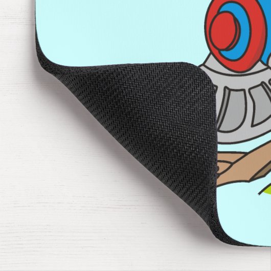 Rot und blaue Zug-T-Shirts und Geschenke Mousepad (Ecke)