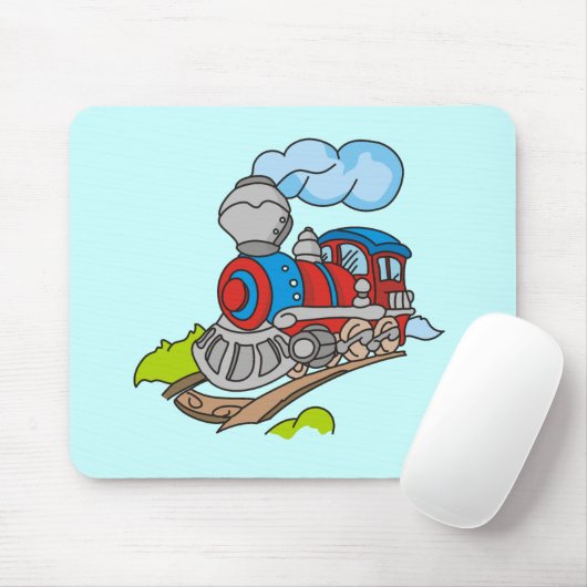 Rot und blaue Zug-T-Shirts und Geschenke Mousepad (Mit Mouse)