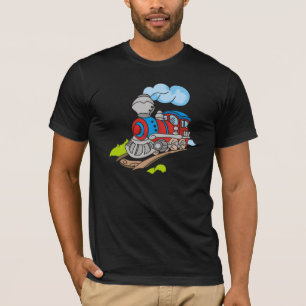 Rot und blaue Zug-T-Shirts und Geschenke T-Shirt