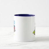 Rot und blaue Zug-T-Shirts und Geschenke Tasse (Zentrum)