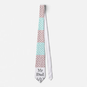 Rot und Blauer Blumenvatertag Necktie: Vater Krawatte