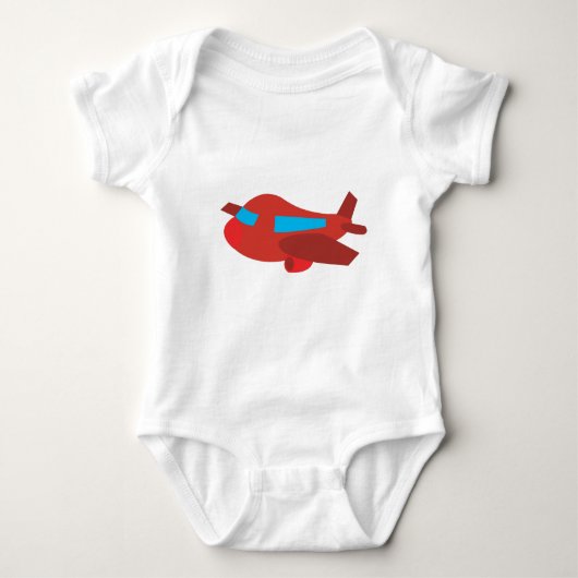 Rot- und Blauflugzeug Baby Strampler (Vorderseite)