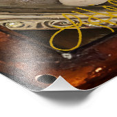 Rot- und Blauglas-Herz im Steampunk-Stil Fotodruck (Ecke)