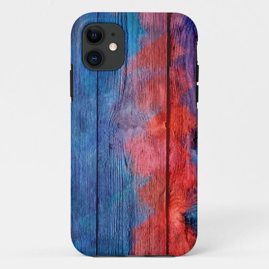 Rot und Blauholz Vintag Case-Mate iPhone Hülle (Rückseite)