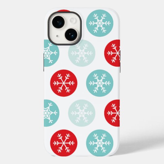 Rot und Blues Snowflake Phone Case (Rückseite)