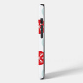 Rot und Blues Snowflake Phone Case (Rückseite / Links)