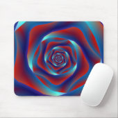 Rot und Blues Spiral Rose Mousepad (Mit Mouse)