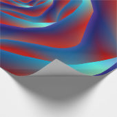 Rot und Blues Spiral Rose Wrapping Paper Geschenkpapier (Ecke)