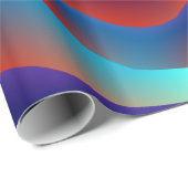 Rot und Blues Spiral Rose Wrapping Paper Geschenkpapier (Rolleneckpunkt)