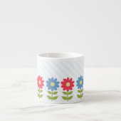 Rot- und Blütenblumen Espressotasse (Vorderseite)