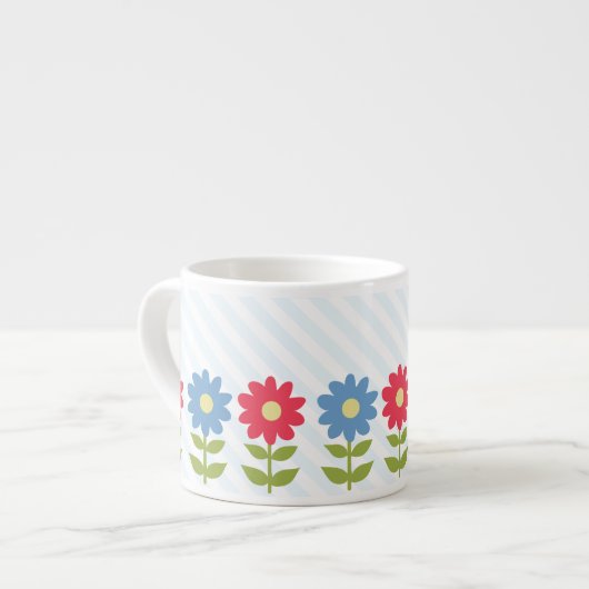 Rot- und Blütenblumen Espressotasse (Vorderseite Links)