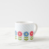 Rot- und Blütenblumen Espressotasse (Vorderseite Rechts)