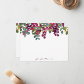 Rot und bordeauxfarben personalisiert mitteilungskarte (Vorderseite/Rückseite Beispiel)