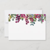 Rot und bordeauxfarben personalisiert mitteilungskarte (Rückseite)