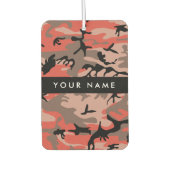 Rot und braun Camouflage Ihr Name Persönlich gesta Autolufterfrischer (Vorderseite)