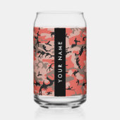 Rot und braun Camouflage Ihr Name Persönlich gesta Dosenglas (Vorderseite)