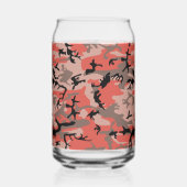 Rot und braun Camouflage Ihr Name Persönlich gesta Dosenglas (Rückseite)