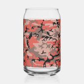 Rot und braun Camouflage Ihr Name Persönlich gesta Dosenglas (Links)