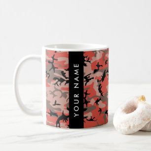 Rot und braun Camouflage Ihr Name Persönlich gesta Kaffeetasse