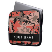 Rot und braun Camouflage Ihr Name Persönlich gesta Laptopschutzhülle (Vorderseite Links)