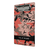 Rot und braun Camouflage Ihr Name Persönlich gesta Mini Klemmbrett (Gewinkelt2)