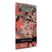 Rot und braun Camouflage Ihr Name Persönlich gesta Mini Klemmbrett (Schrägansicht)