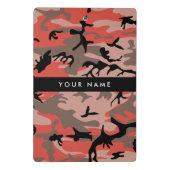 Rot und braun Camouflage Ihr Name Persönlich gesta Mini Klemmbrett (Rückseite)