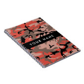 Rot und braun Camouflage Ihr Name Persönlich gesta Notizblock (Rechte Seite)