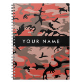 Rot und braun Camouflage Ihr Name Persönlich gesta Notizblock (Vorderseite)
