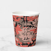 Rot und braun Camouflage Ihr Name Persönlich gesta Pappbecher (Rechts)