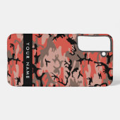 Rot und braun Camouflage Ihr Name Persönlich gesta Samsung Galaxy Hülle (Rückseite (Horizontal))