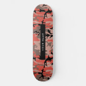 Rot und braun Camouflage Ihr Name Persönlich gesta Skateboard (Vorderseite)