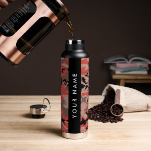 Rot und braun Camouflage Ihr Name Persönlich gesta Trinkflasche
