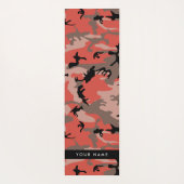 Rot und braun Camouflage Ihr Name Persönlich gesta Yogamatte (Rückseite)
