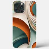 Rot und braun, rund Case-Mate iPhone hülle (Rückseite)