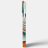 Rot und braun, rund Case-Mate iPhone hülle (Rückseite / Links)