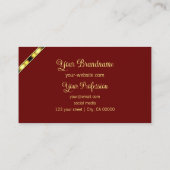 Rot und Burgund Moderne mit Beruflichem Foto Visitenkarte (Rückseite)