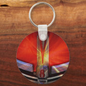 Rot und Chrome V8 Schlüsselanhänger (Vorderseite)