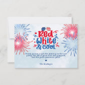 Rot und Cool Dankeskarte (Vorderseite)